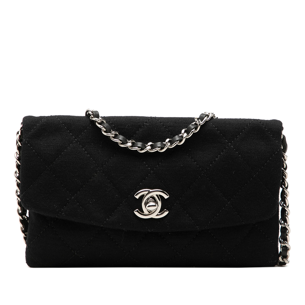 Pre-Loved Chanel Mini CC Quilted Jersey Flap